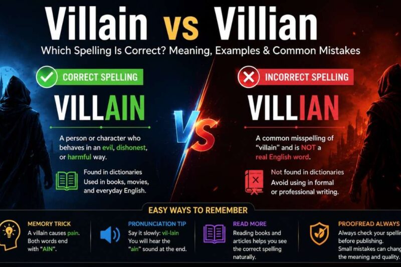 Villain vs Villian: Which Spelling Is Correct (2026)?
