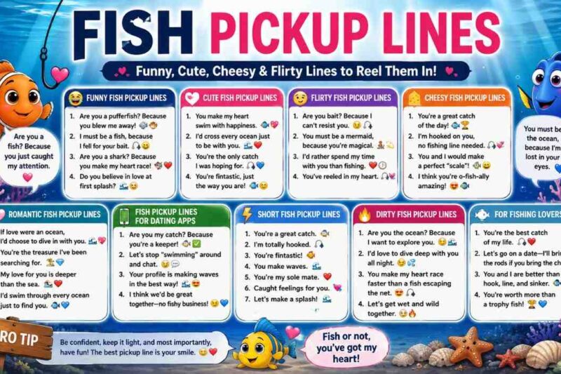 Fish Pickup Lines: The Best Funny, Cute, Cheesy & Flirty Lines (2026)