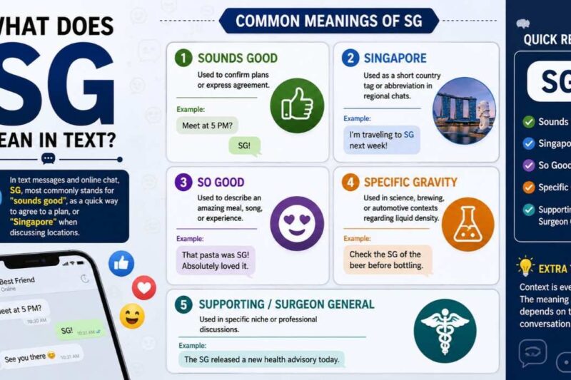 What Does SG Mean in Text? 2026 Meaning, Uses & Examples – Easy Guide