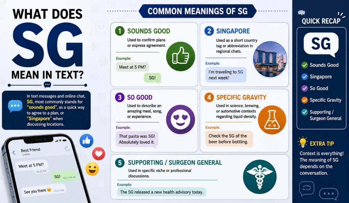 What Does SG Mean in Text