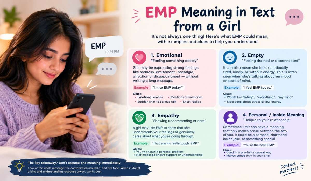 EMP Meaning in Text from a Girl