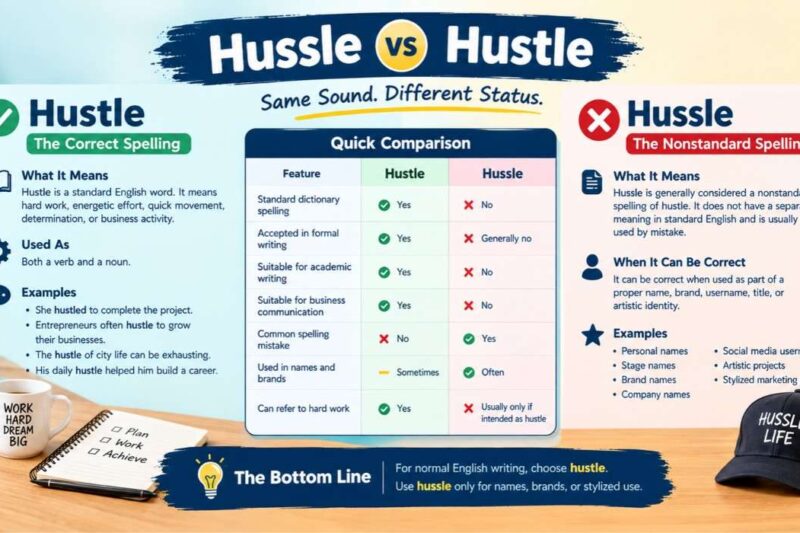 Hussle vs Hustle: What Is the Difference and Which Is Correct?